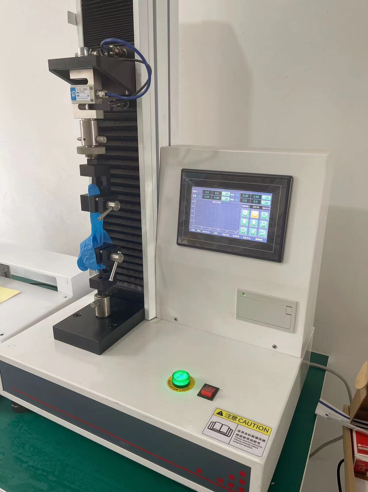 橡膠手套老化前后扯斷伸長率試驗機